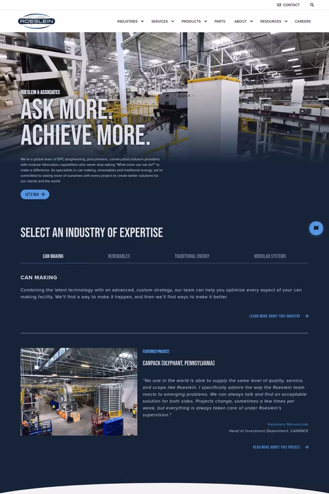 Roeslein-Associates Homepage 1440px