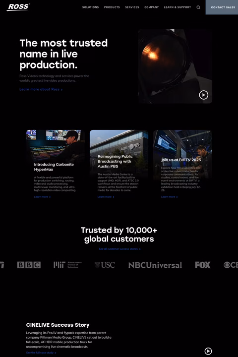 Ross-Video Homepage 1440px