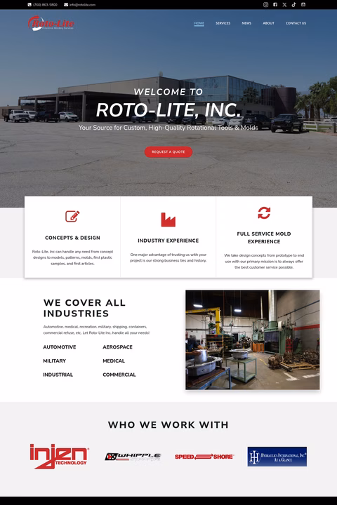 Roto-Lite Homepage 1440px