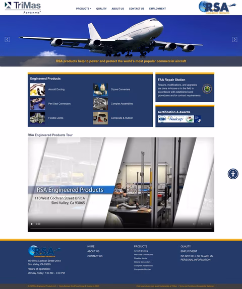 Rsa-Engineered-Products Homepage 1440px