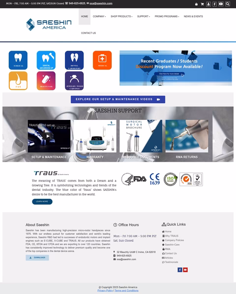 Saeshin-America Homepage 1440px